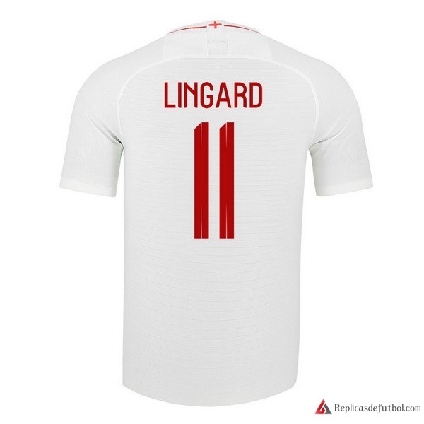 Camiseta Seleccion Inglaterra Primera equipación Lingard 2018 Blanco